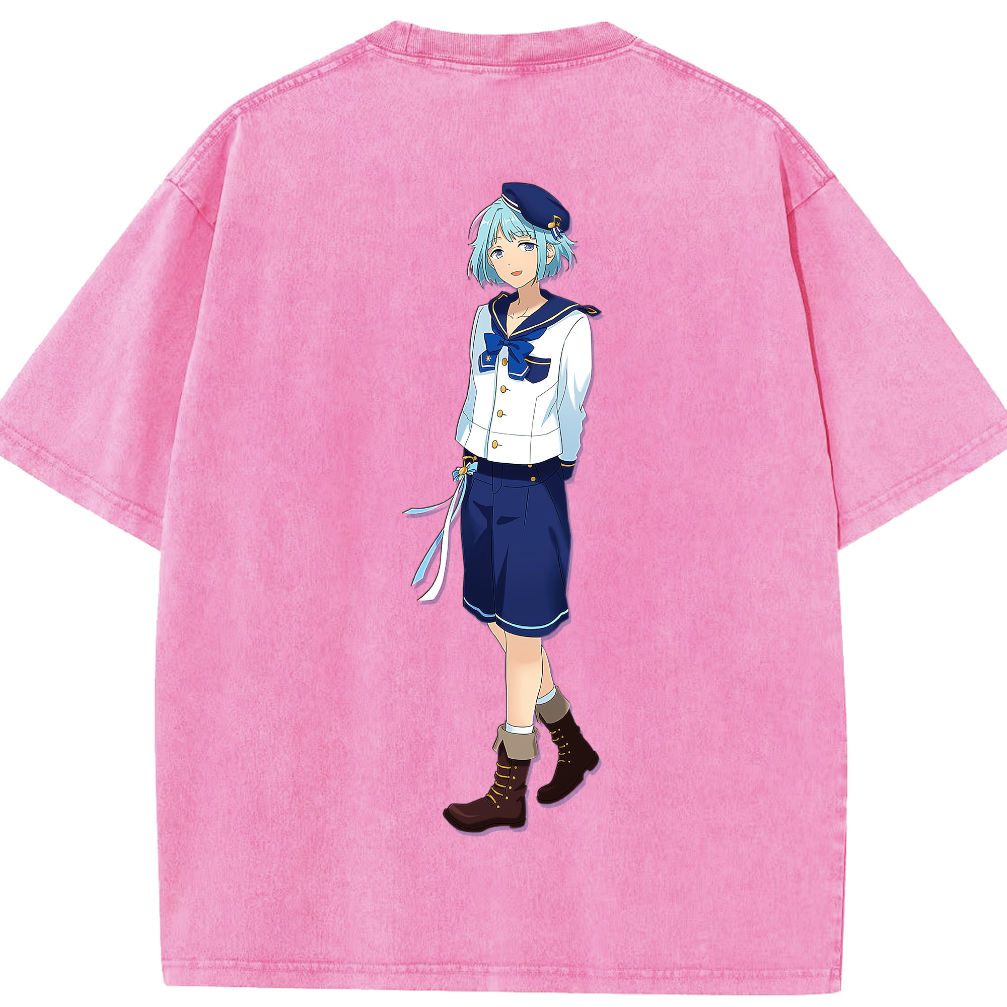 （画像用） あんさんぶるスターズ! Ensemble Stars 綿100% ヴィンテージ風 半袖Tシャツ（背面プリント）